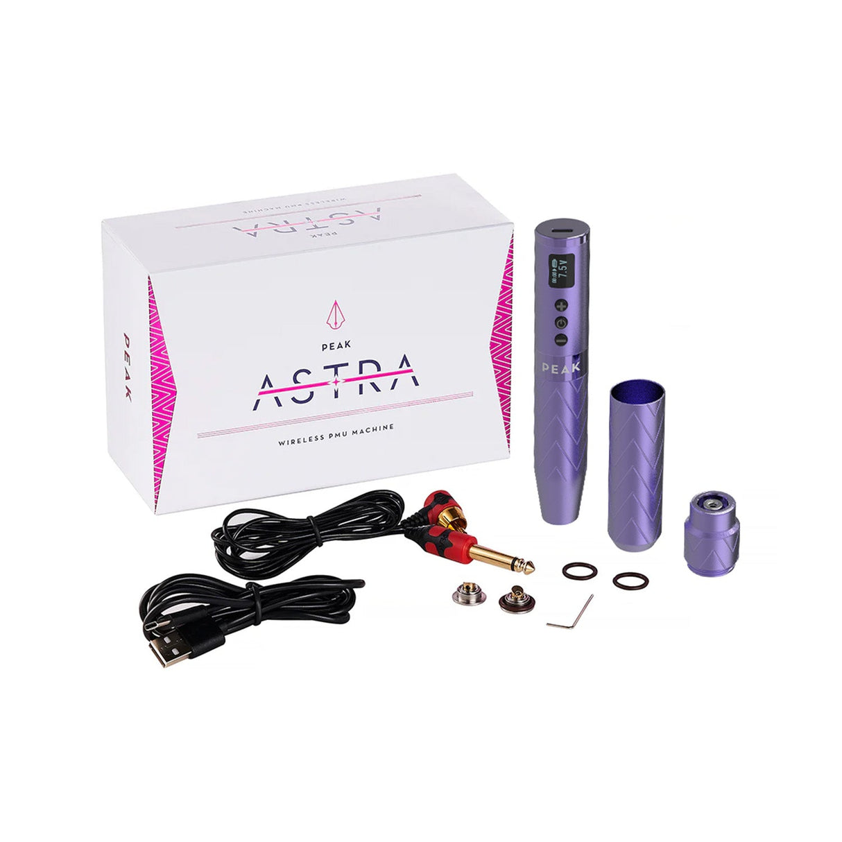 Peak Astra PMU machine kit, purple, full contents