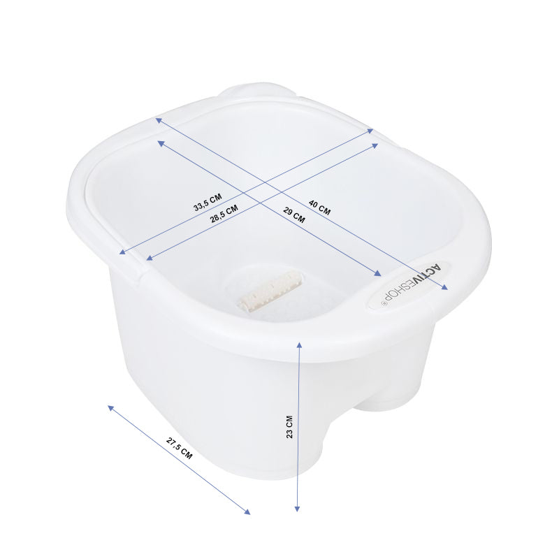 Pedicure bowl with rollers white lich - BVShop