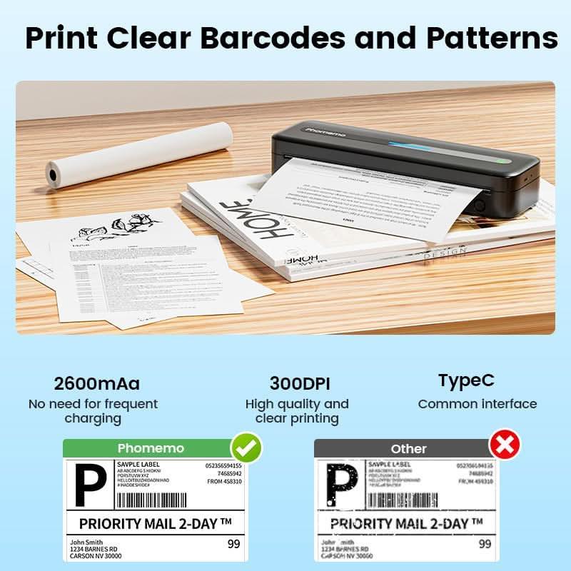 Phomemo M832 Wireless Thermal Printer - BVShop
