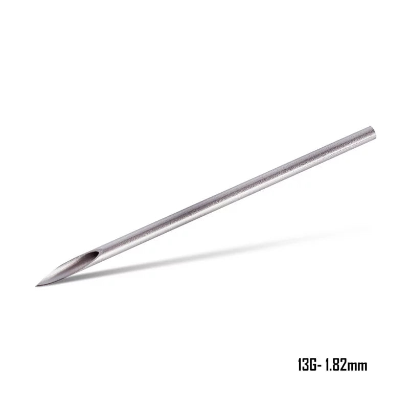 Killer Ink Precision Straight Piercing Needles arranged in a row on a white background for professional body piercing.