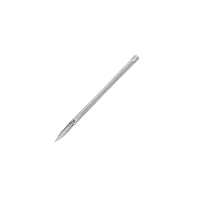 BVShop Precision Threaded Straight Piercing Needles, 25mm, for professional body piercing procedures, showing the sharp, straight needles.