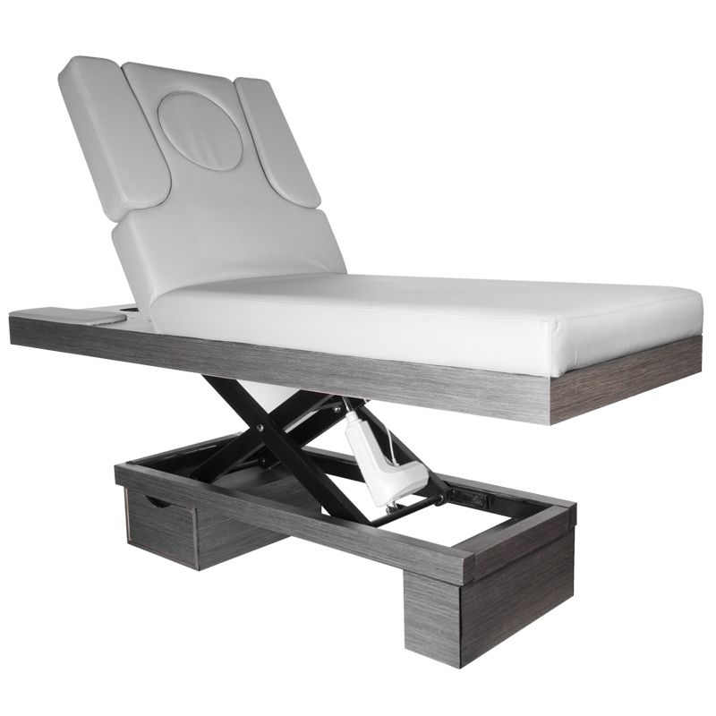 Spa cosmetic bed azzurro wood 815b heated light gray - BVShop