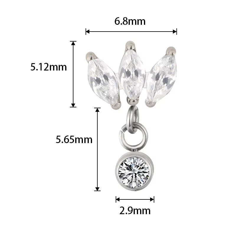 Titanium Ring Marquise Bezel - BVShop