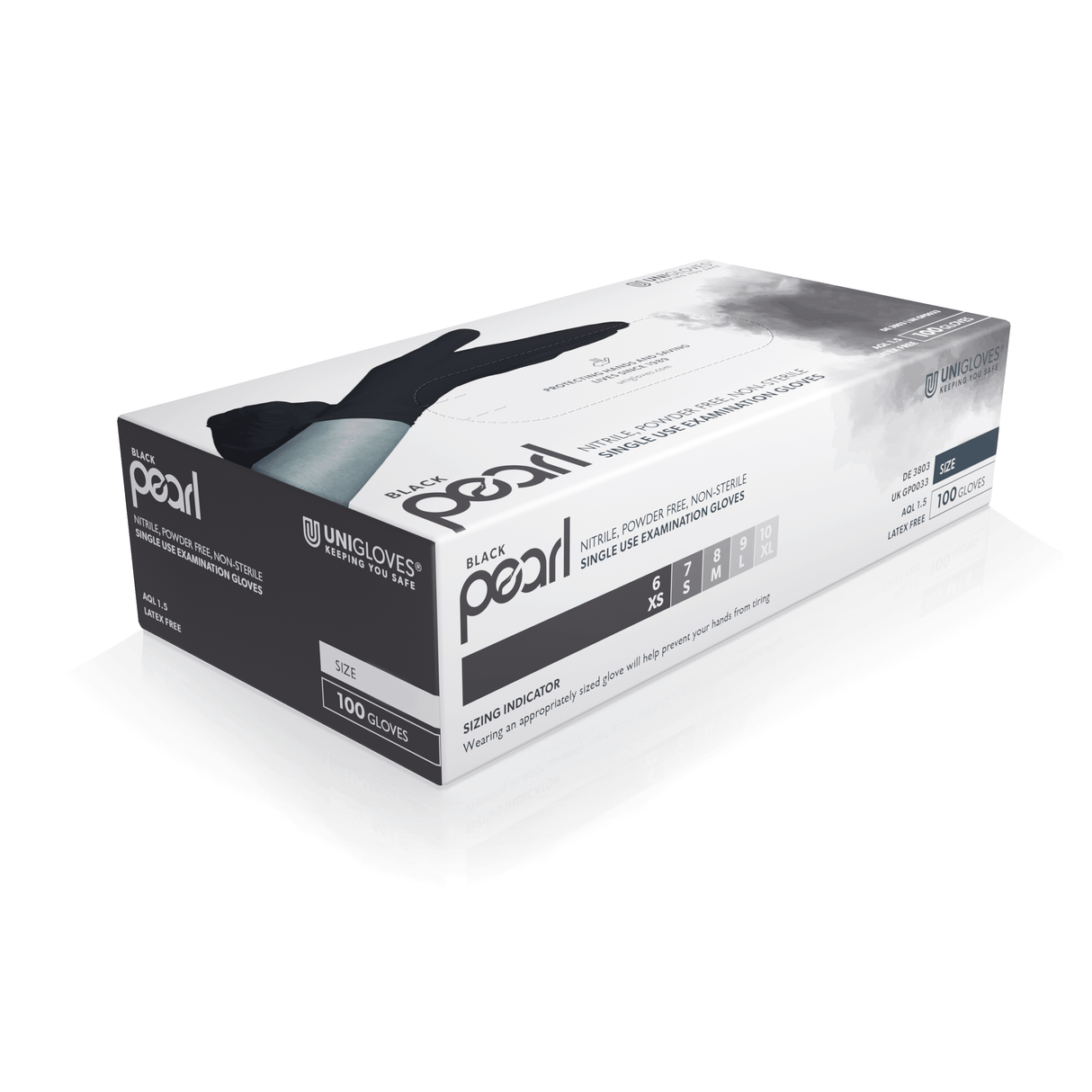 Black Pearl Nitrile Gloves 100pcs XS/S/M/L/XL - BVShop