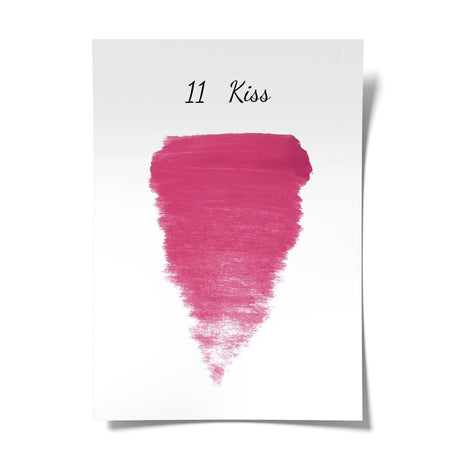 Bottle of The Pigment 11 Kiss Pigment in 15ml container, featuring a clear label and purple and pink color accents.