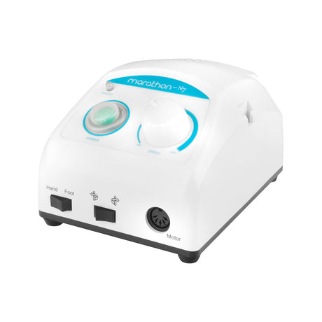 Saeyang Nail Drill Marathon N7 with M40ES, ES6, and FS60 attachments, professional electric manicure and pedicure tool.