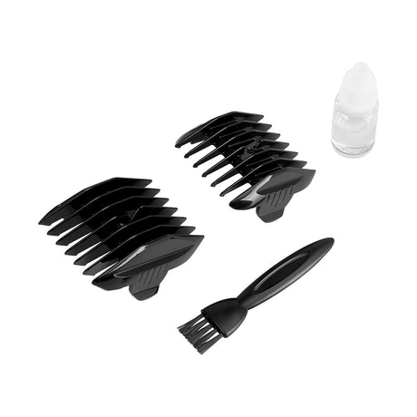 Wireless hair trimmer by CODOS, model WES-331, with close-up view of sleek design and precision blades.