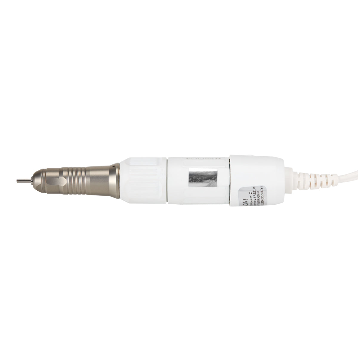 Saeyang SH20N white handpiece for Marathon nail drill machine, showing the professional nail drill attachment on a white background.