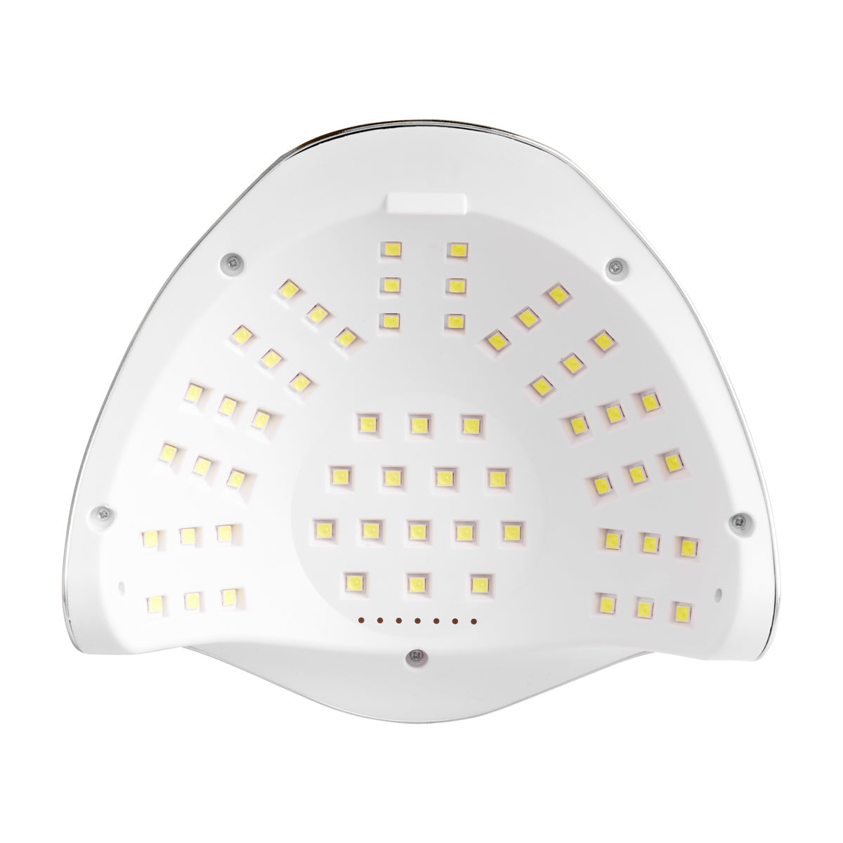 GLOW UV LED Glow F2 SP 220W lamp emitting purple ultraviolet light, designed for curing or gel nail applications.