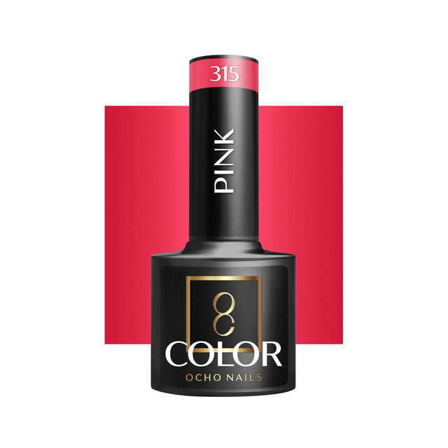 OCHO NAILS Hybrid Nail Polish in pink 315, 5g bottle with smooth, glossy finish and vibrant color.