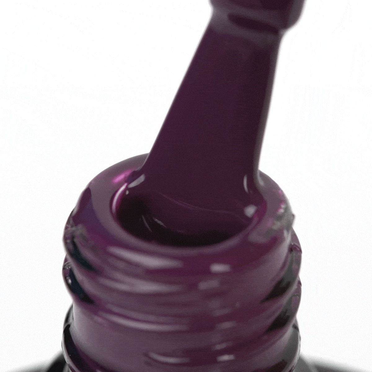 OCHO NAILS Hybrid nail polish violet 411 in 5g bottle, showing shiny violet color with smooth, glossy finish.