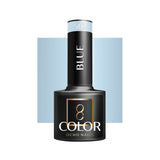 OCHO NAILS Hybrid nail polish in blue 502, 5g bottle, with a smooth, glossy finish and vibrant blue color.