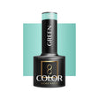 OCHO NAILS Hybrid nail polish in green color 701, 5g bottle, with a glossy finish and smooth application.