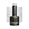 OCHO NAILS Hybrid nail polish glitter G02 in a 5g bottle, featuring sparkling mixed glitter particles for a glamorous manicure.