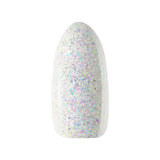 OCHO NAILS Hybrid nail polish glitter G02 in a 5g bottle, showcasing sparkling silver glitter for stylish manicures.