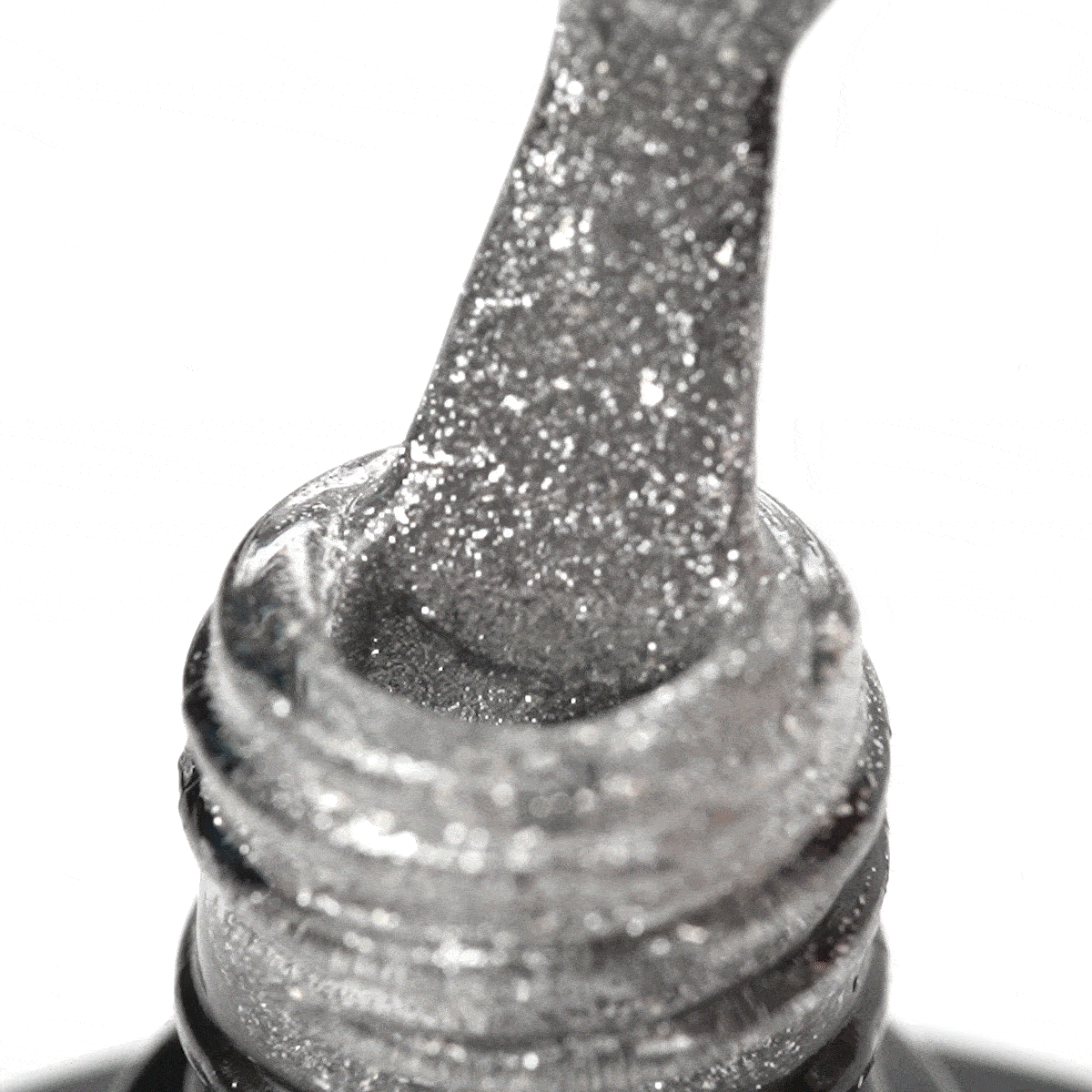 OCHO NAILS Hybrid nail polish glitter G03 in a 5g bottle with shimmering pink and purple glitter for decorative nails.