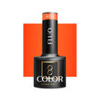 OCHO NAILS Hybrid nail polish fluo F03 in a 5g bottle, featuring bright neon orange color with a glossy finish.