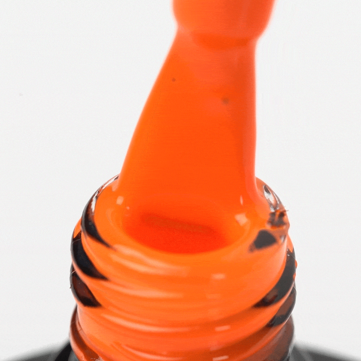 OCHO NAILS Hybrid Nail Polish Fluo F03 in a 5g bottle with bright orange neon color and glossy finish.