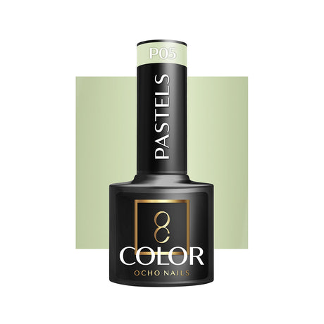 OCHO NAILS Hybrid nail polish in pastel P05, 5g bottle with soft pink and lavender shades, ideal for manicures.