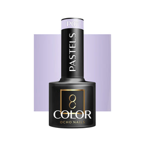 OCHO NAILS Hybrid nail polish in pastel P07 with 5g bottle, light pink and lavender shades for manicures.
