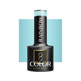 OCHO NAILS Hybrid nail polish Rainbow R11 in a 5g bottle, showcasing vibrant rainbow-colored nail polish on a white background.