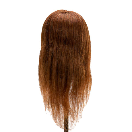 Gabbiano WZ1 hairdressing training head with natural hair, color 4#, 20-inch length, used for styling practice and training