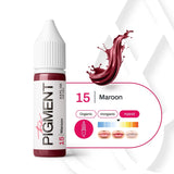 Maroon pigment in a 15ml container from The Pigment, featuring a rich, deep maroon color for art and crafting projects.