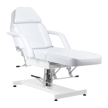 Sillon Hydraulic Cosmetic Chair V2 210 in white, sleek beauty salon furniture with adjustable height and cushioned seat.
