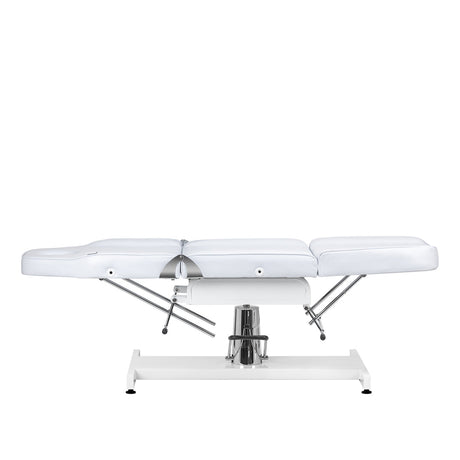 Hydraulic cosmetic chair V2 210 in white by SILLON, beauty salon furniture with adjustable features and cushioned seat.