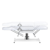 White Sillon Hydraulic Cosmetic Chair V2 210 for beauty salons, featuring adjustable height and comfortable design.