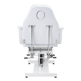 White Sillon hydraulic cosmetic chair V2 210 for beauty salons with adjustable height and padded seat.