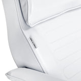 White SILLON hydraulic cosmetic chair V2 210, beauty salon furniture with adjustable height and comfortable upholstery.