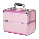 Pink ACTIVESHOP cosmetic case with zipper closure and compact design, ideal for storing makeup and beauty essentials.