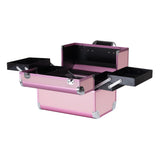 Pink cosmetic case from ACTIVESHOP with multiple compartments, compact design, perfect for travel and makeup storage.