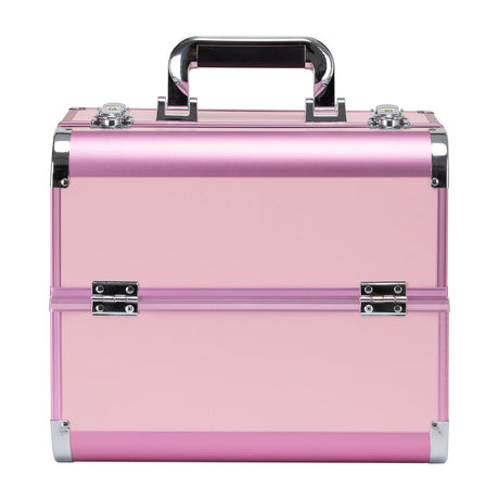 Pink cosmetic case from ACTIVESHOP with multiple compartments, ideal for organizing makeup and beauty essentials.