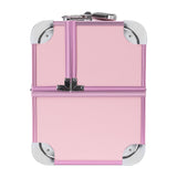 Pink cosmetic case from ACTIVESHOP with multiple compartments, designed for organizing makeup and beauty essentials.