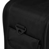 Activeshop hairdresser's case with multiple compartments, black exterior, and handle for professional salon or traveling use.
