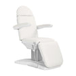 White SILLON Eclipse electric cosmetic chair with four actuators, designed for beauty salon comfort and functionality.