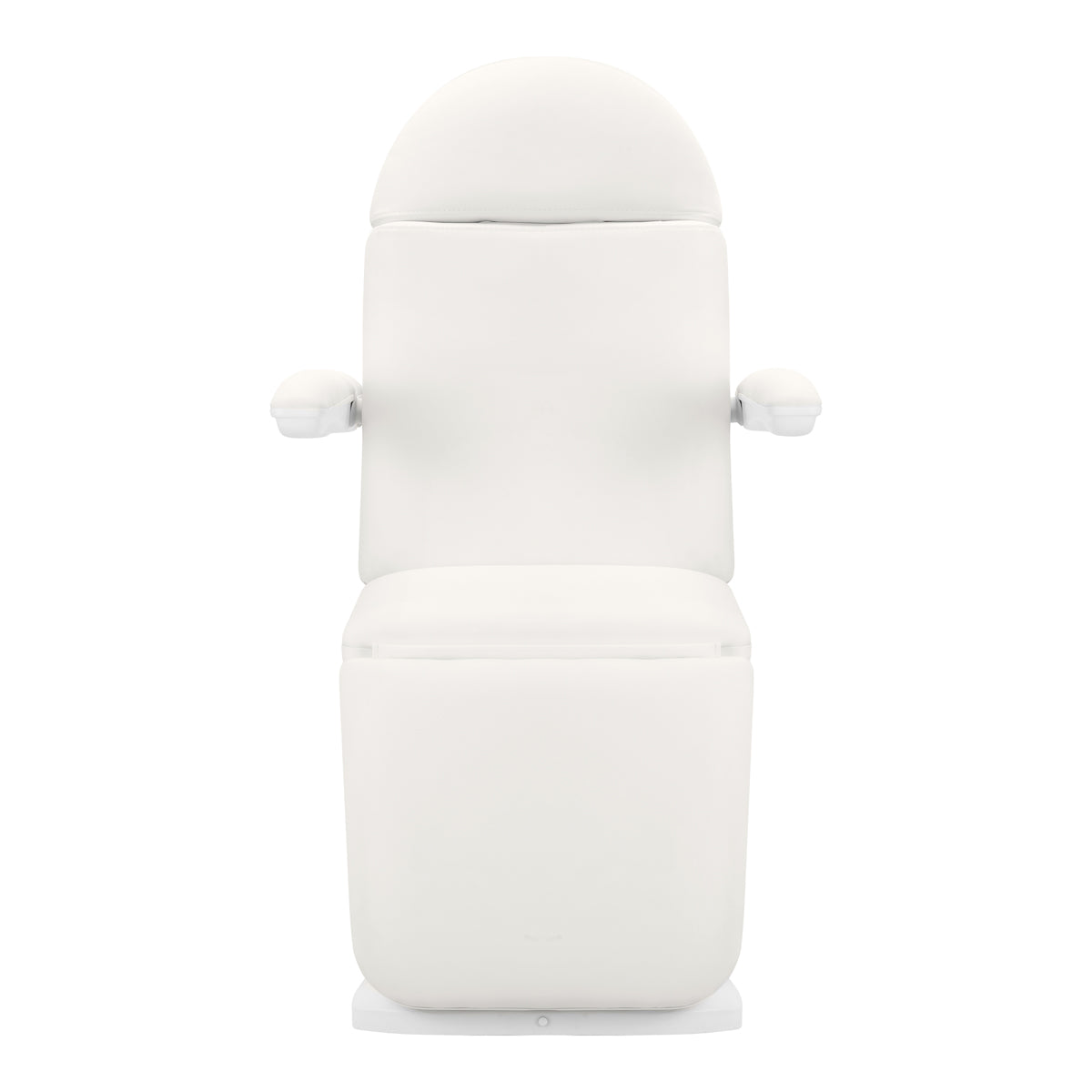 White SILLON Eclipse electric cosmetic chair with four actuators, designed for salon beauty treatment comfort and adjustable positioning.