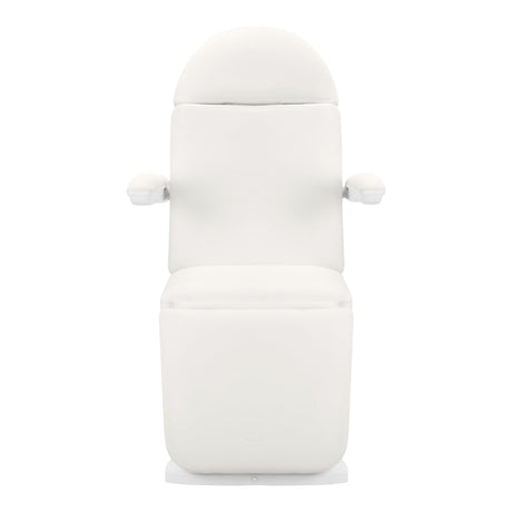 White SILLON Eclipse electric cosmetic chair with four actuators, designed for salon beauty treatment comfort and adjustable positioning.