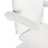 White SILLON Eclipse electric cosmetic chair with four actuators, designed for beauty salon use, featuring sleek modern styling.