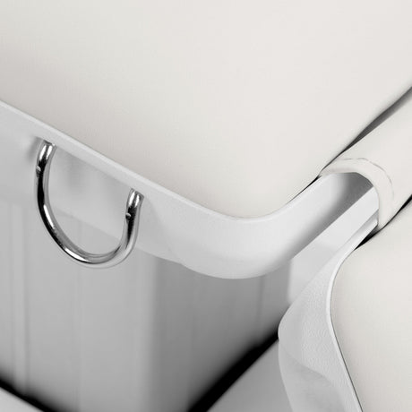White SILLON Eclipse electric cosmetic chair with four actuators, designed for beauty salon use, featuring ergonomic seating and adjustable height.