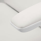 White SILLON Eclipse electric cosmetic chair with four actuators, designed for beauty salon comfort and functionality.