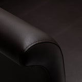Brown Gabbiano Lucca hairdressing chair with padded seat and backrest, adjustable height, and sleek modern design.