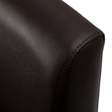 Brown Gabbiano Lucca hairdressing chair with cushioned seat and backrest, adjustable height, and stylish design.