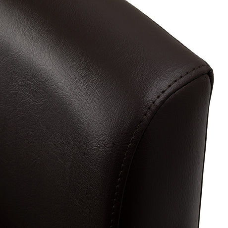 Brown Gabbiano Lucca hairdressing chair with cushioned seat and backrest, adjustable height, and stylish design.