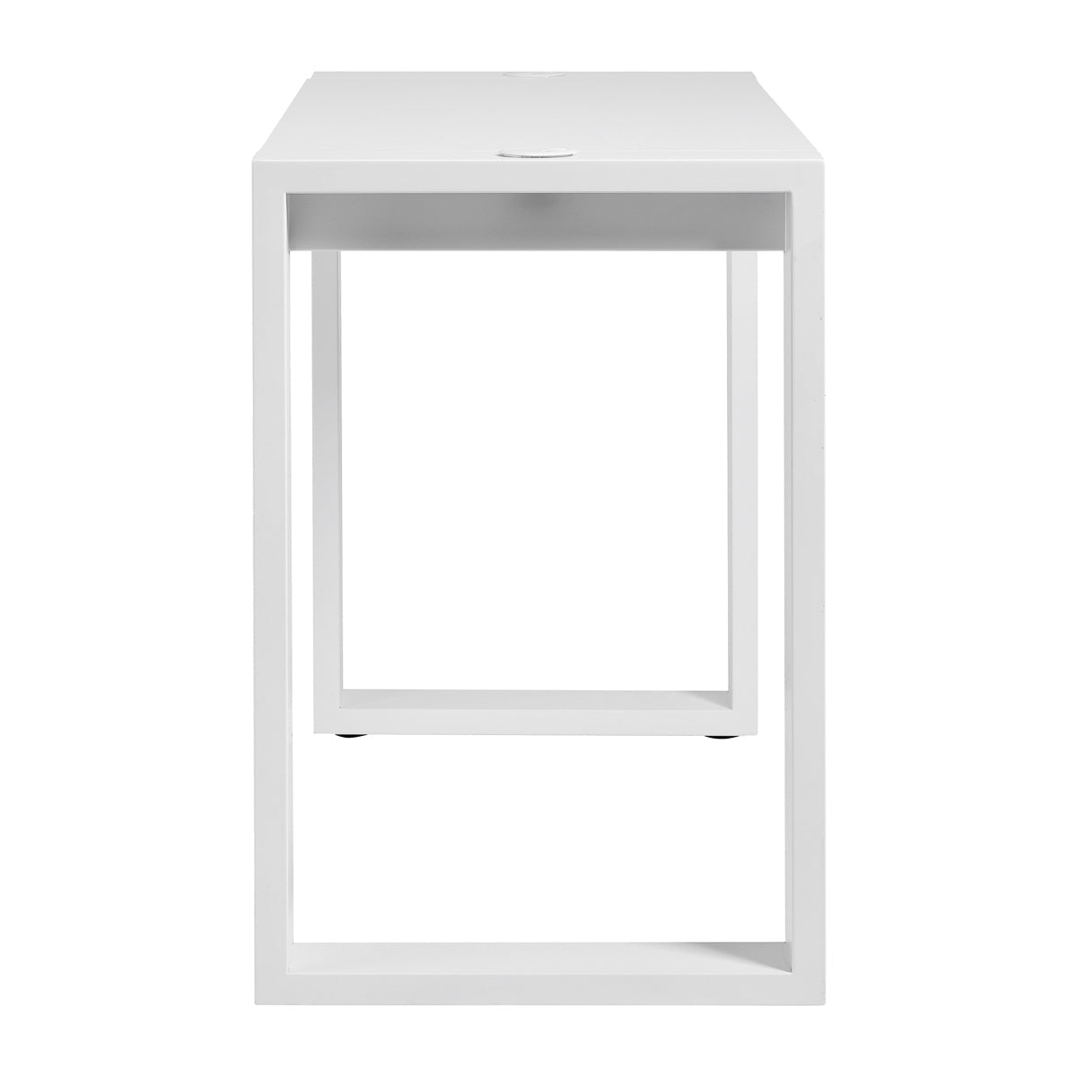 White ACTIVESHOP G031 cosmetic desk for beauty salons, featuring a sleek design with drawers and mirror for professional makeup setup.