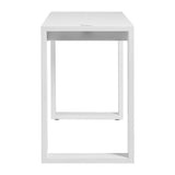 White ACTIVESHOP G031 cosmetic desk for beauty salons, featuring a sleek design with drawers and mirror for professional makeup setup.