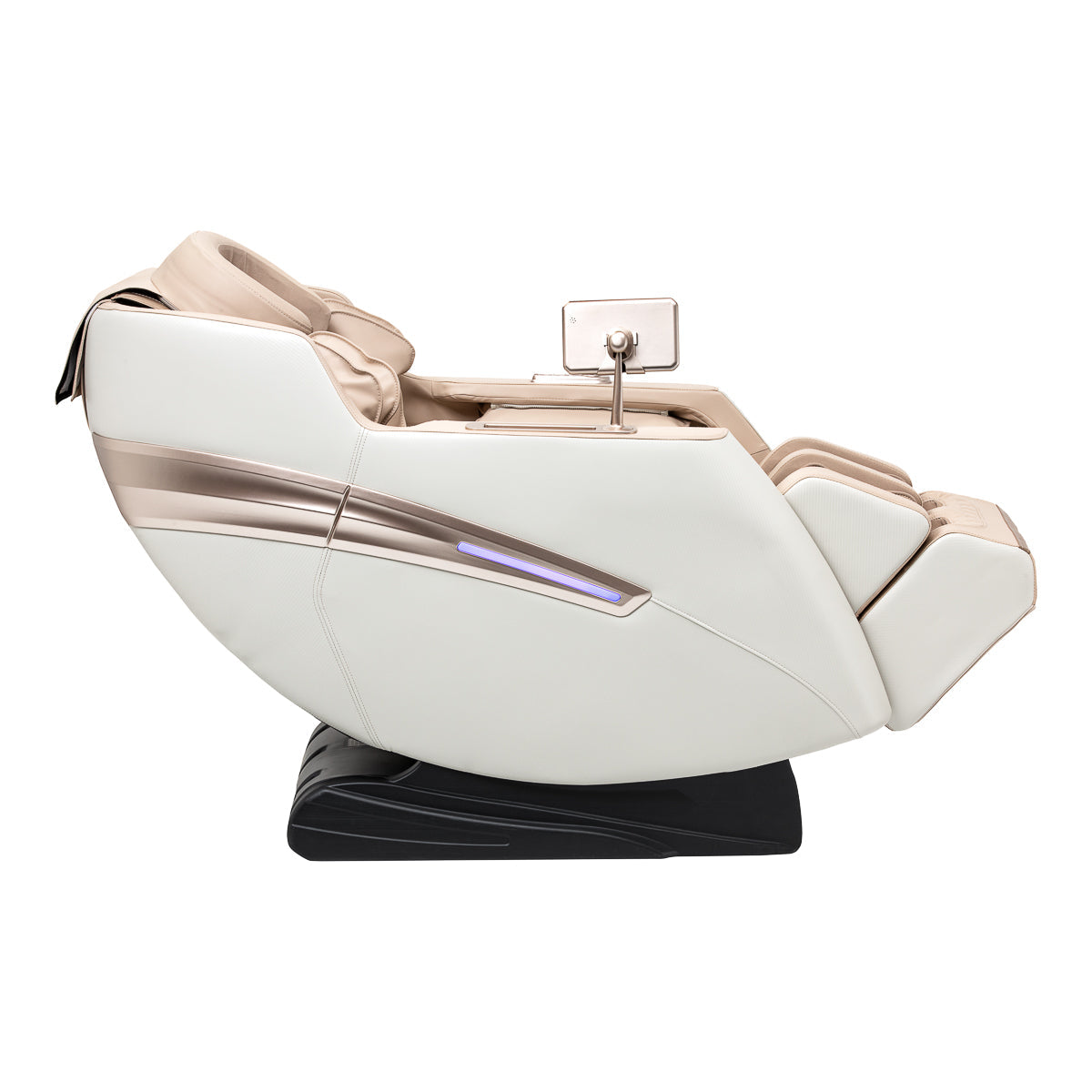 White Sakura Prime 101 massage chair from SAKURA, featuring ergonomic design and plush upholstery for relaxing comfort.