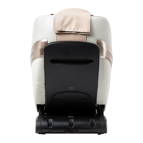 White Sakura Prime 101 massage chair from SAKURA with plush cushioning and modern design, showcasing its ergonomic massage furniture features.